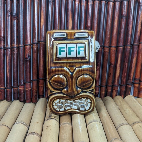 Frankie's Tiki Room Green F Tiki Bandit Tiki Mug - Picture 3 of 12